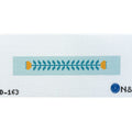Blue and Gold Block Print Flower Key Fob