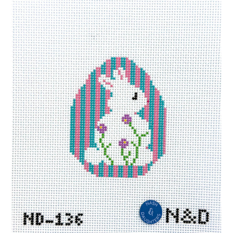 Purple Flower Bunny Egg