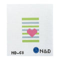 Heart and Stripes Luggage Tag Insert