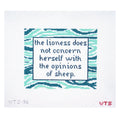 The Lioness Does not Concern Herself...
