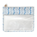 Large Emma Stripe Clear Zip Pouch - Blue