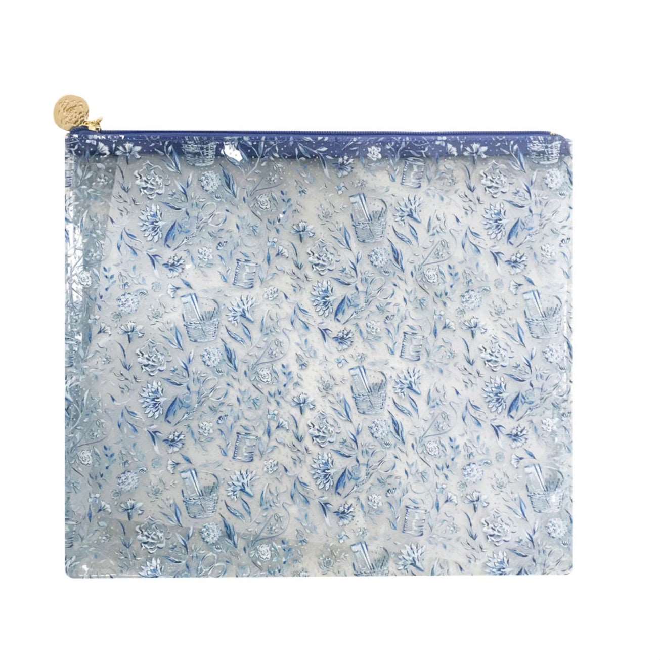 Needlepoint Print Clear Project Bag - Large