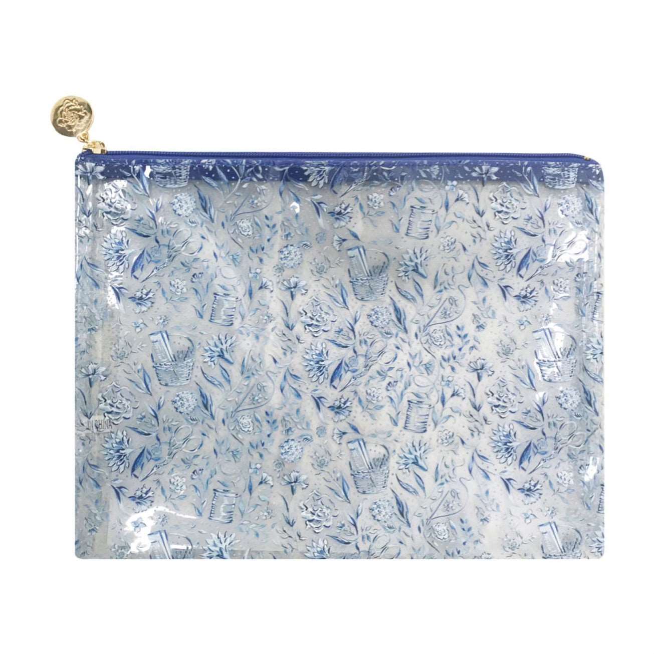 Needlepoint Print Clear Project Bag - Medium