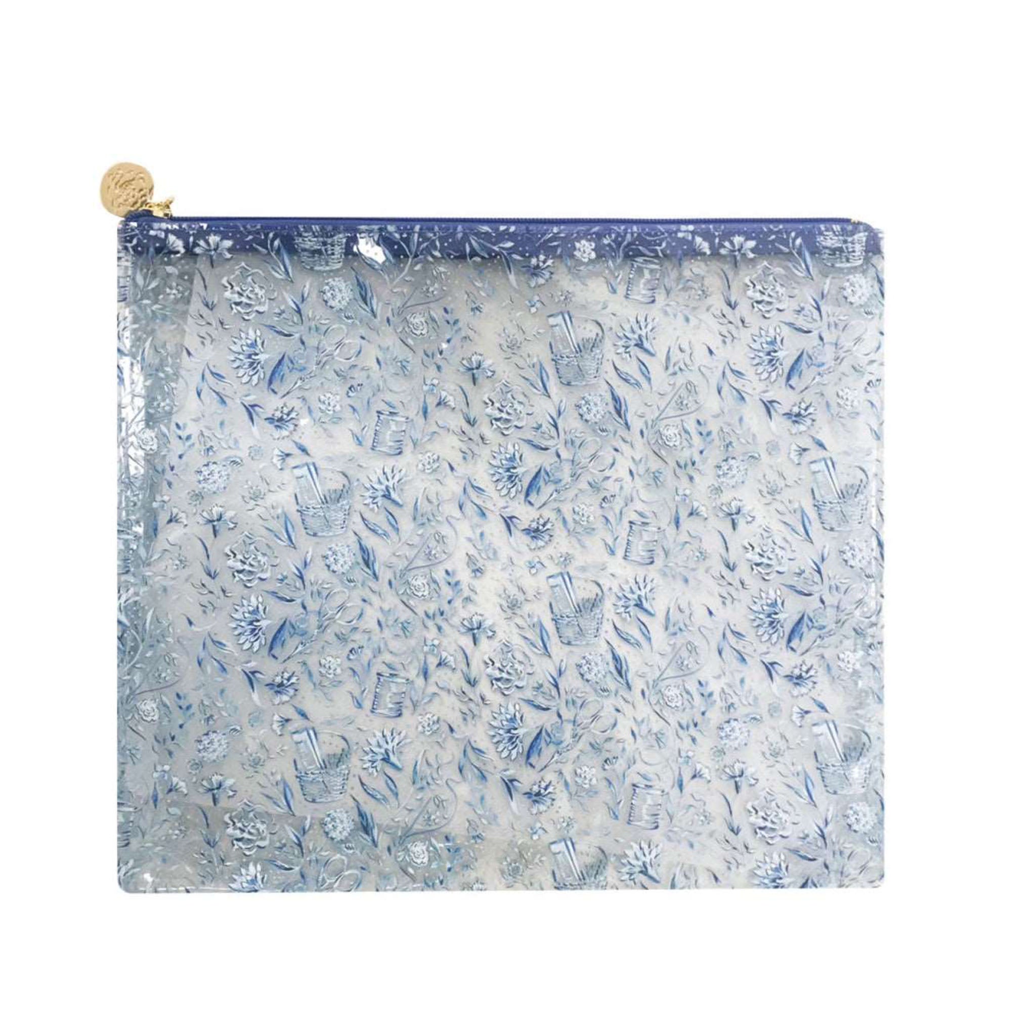Needlepoint Print Clear Project Bag - Extra Large
