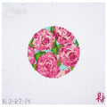 Roses on Teal Round