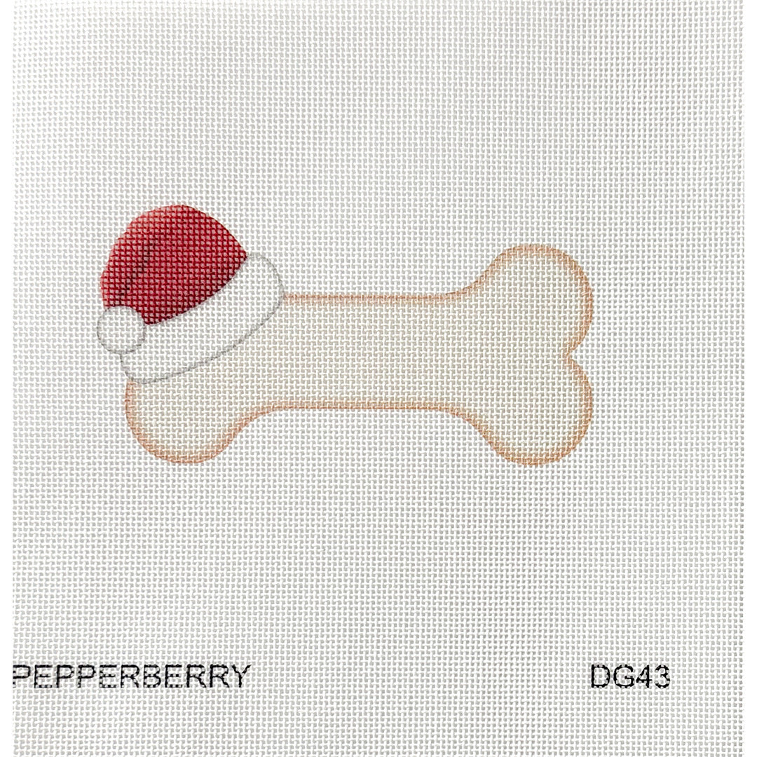 Santa Hat Dog Bone