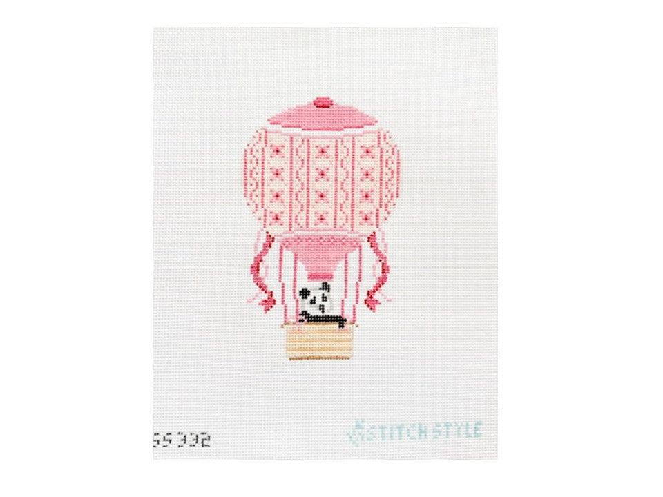 Pink Hot Air Balloon with Panda
