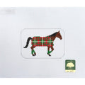 Horse in Christmas Blanket