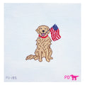 Dog with Flag - Golden