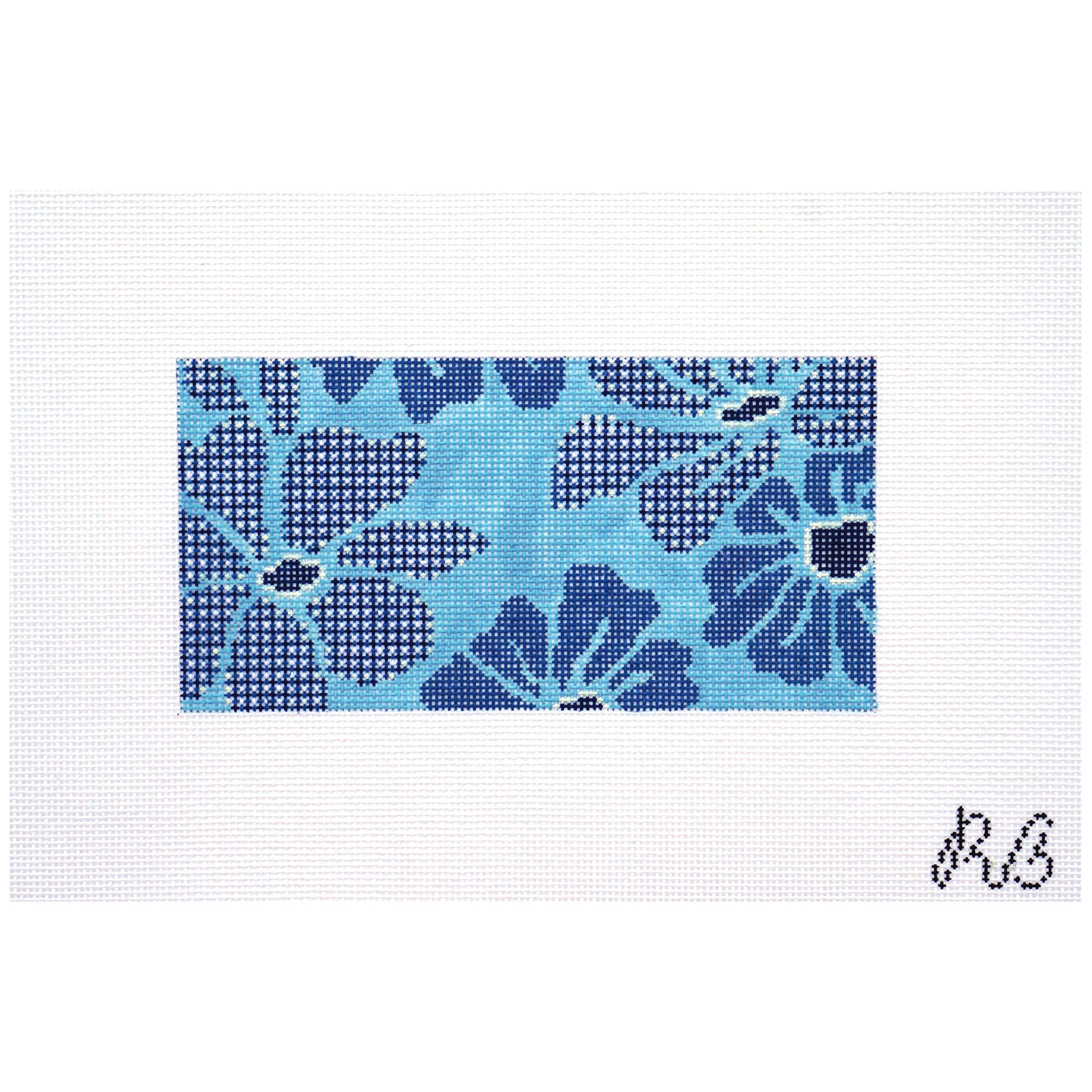 Gingham Blooms Blue