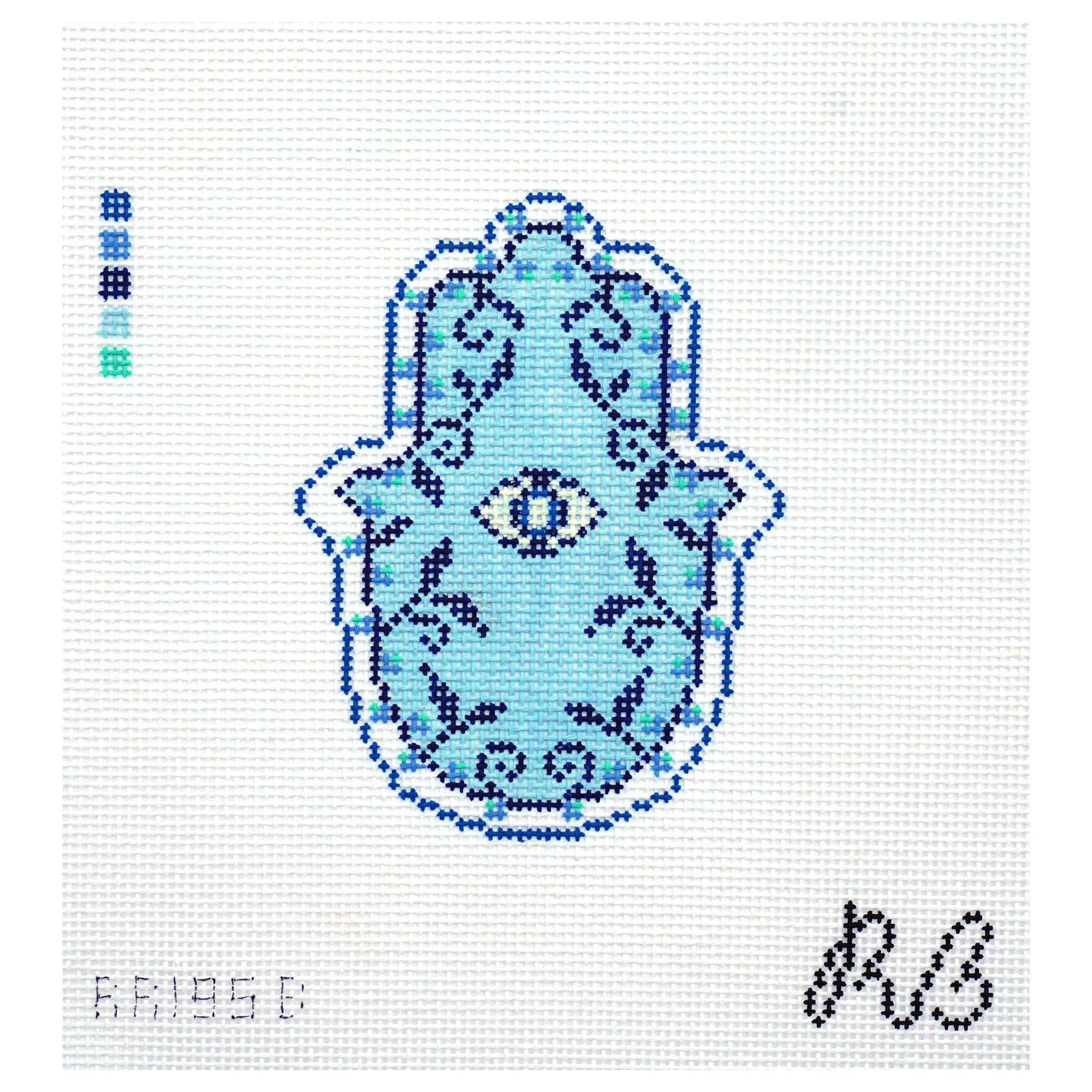 Garden Hamsa Blue