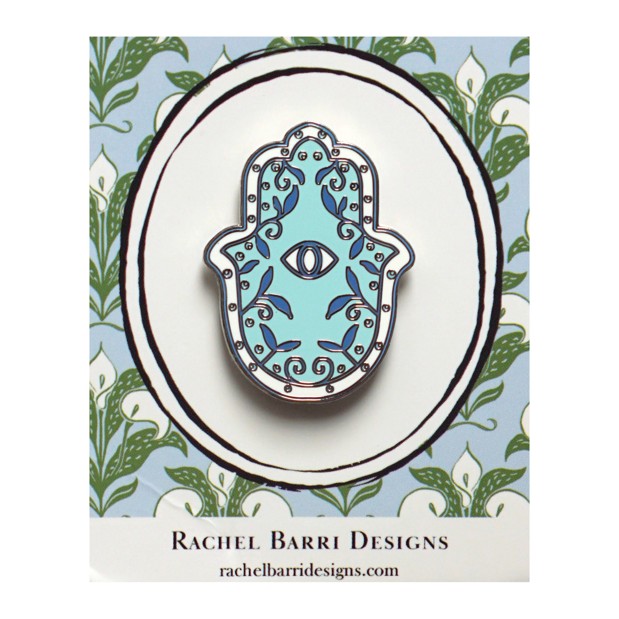 Garden Hamsa (Blue) Needleminder