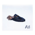 Fancy Loafer - Black with Fur