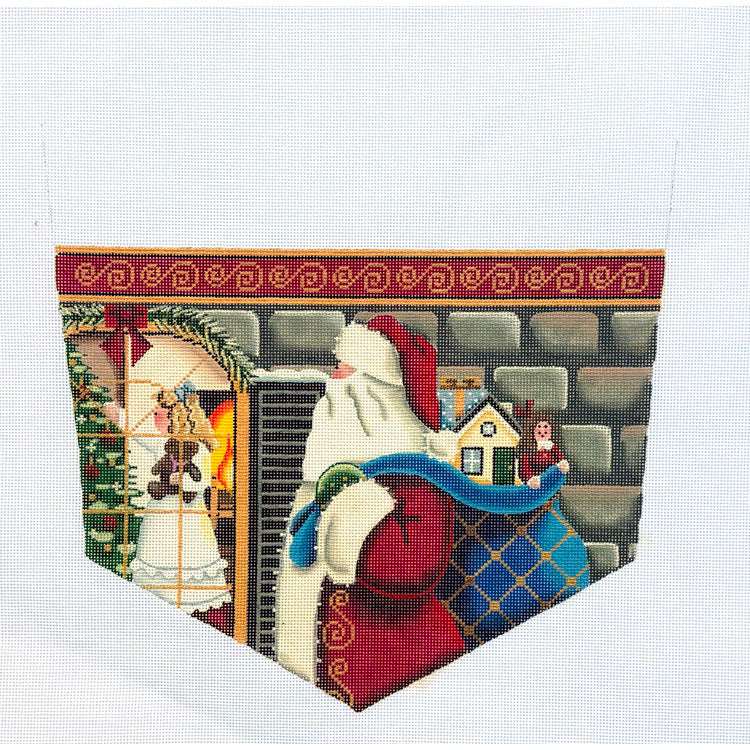 Santa from the Window Stocking Cuff