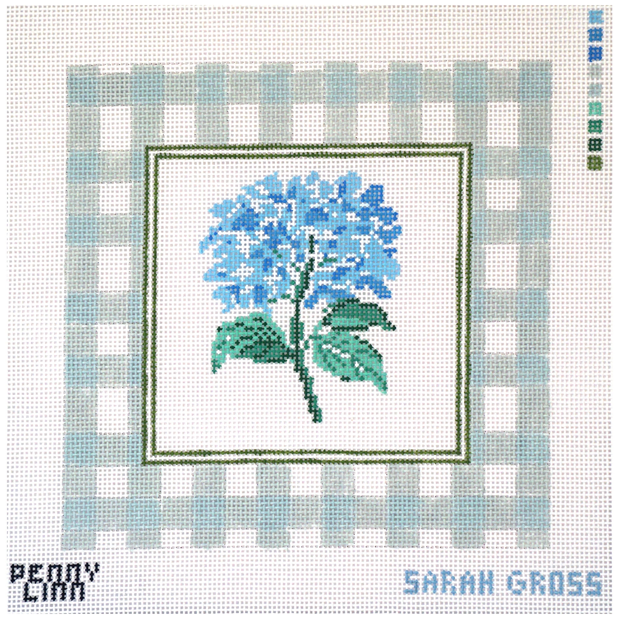 Gingham Botanical - Hydrangea