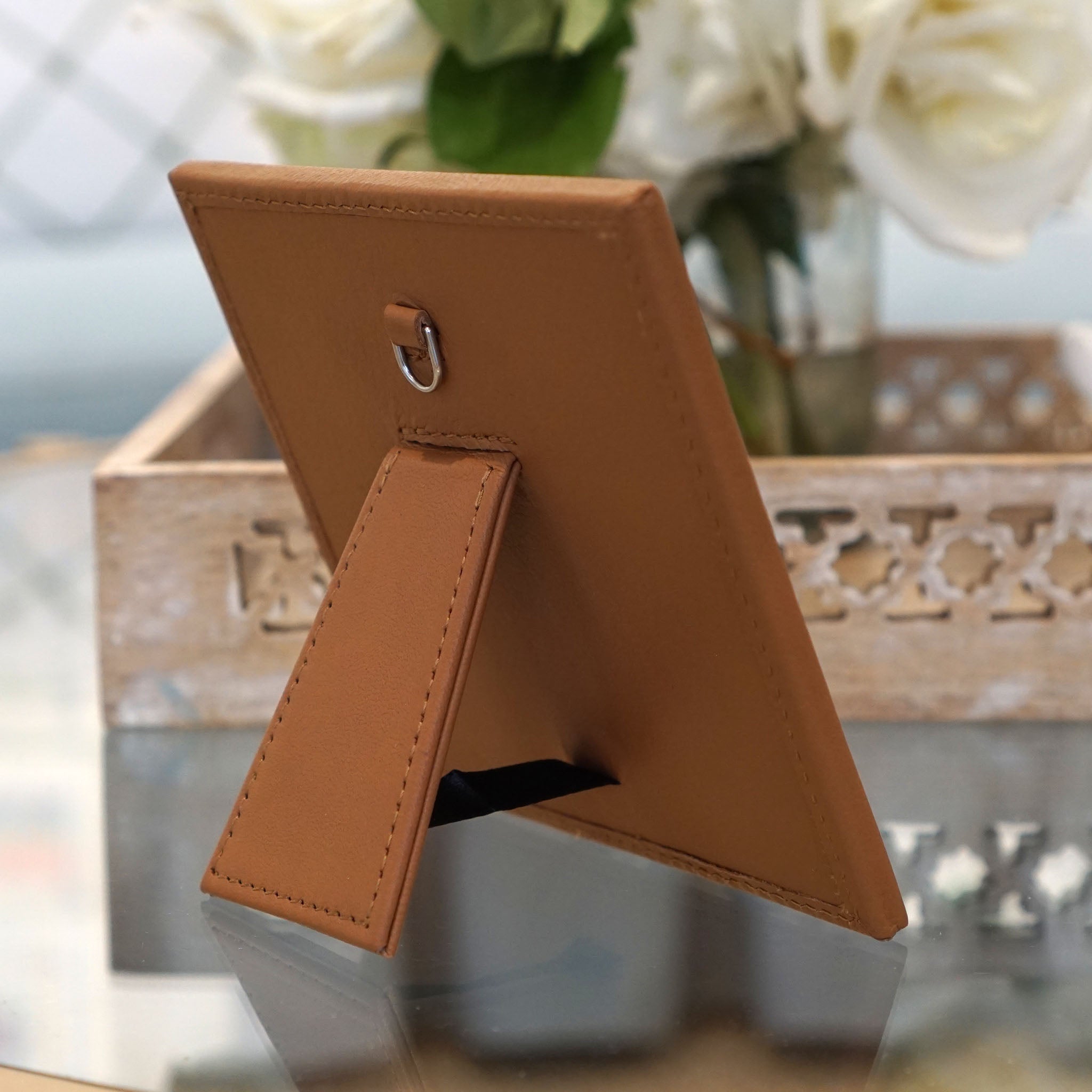 Self Finishing Leather Frame - Tan