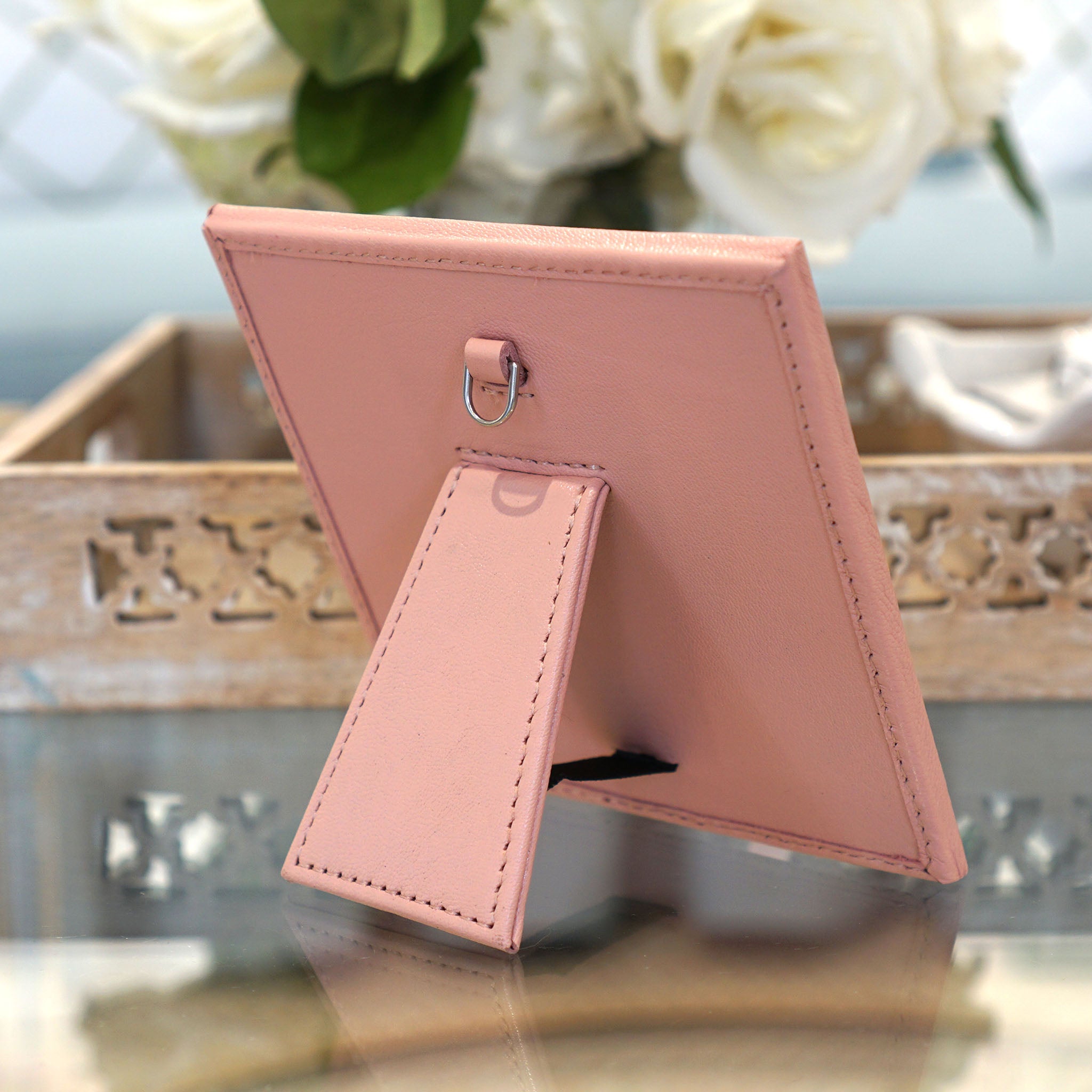 Self Finishing Leather Frame - Apricot Carnival