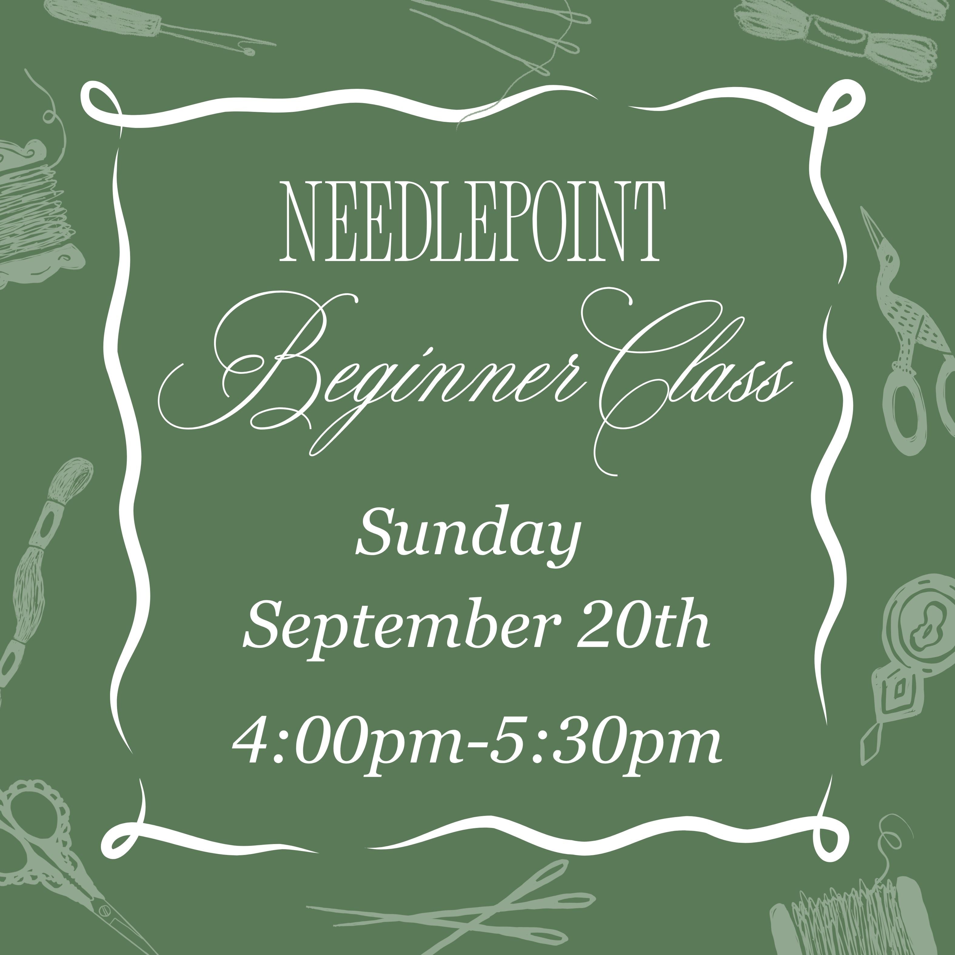 September 20th Evening Beginner Needlepoint Class