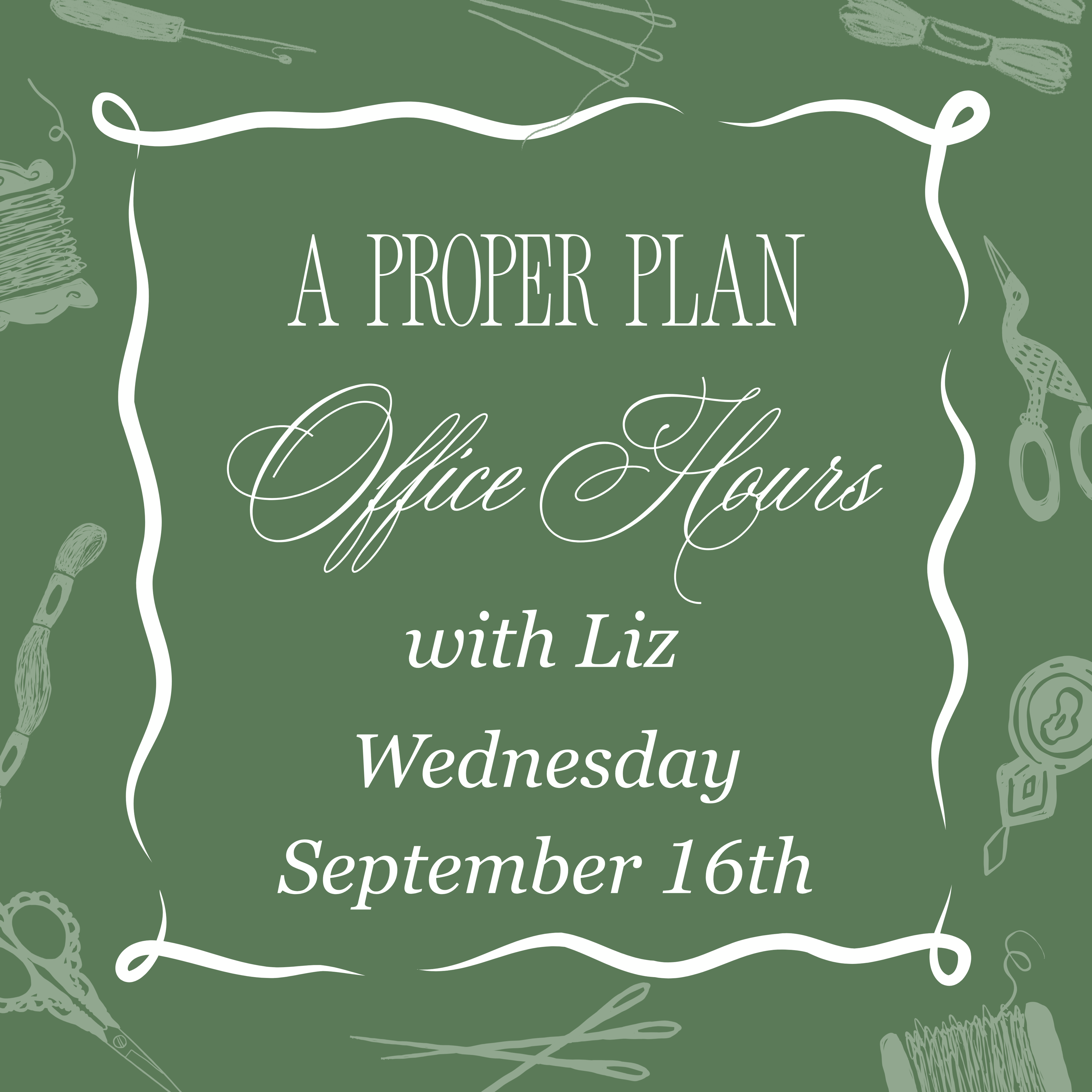 A Proper Plan - September 16th