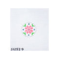 Pink flower key fob insert