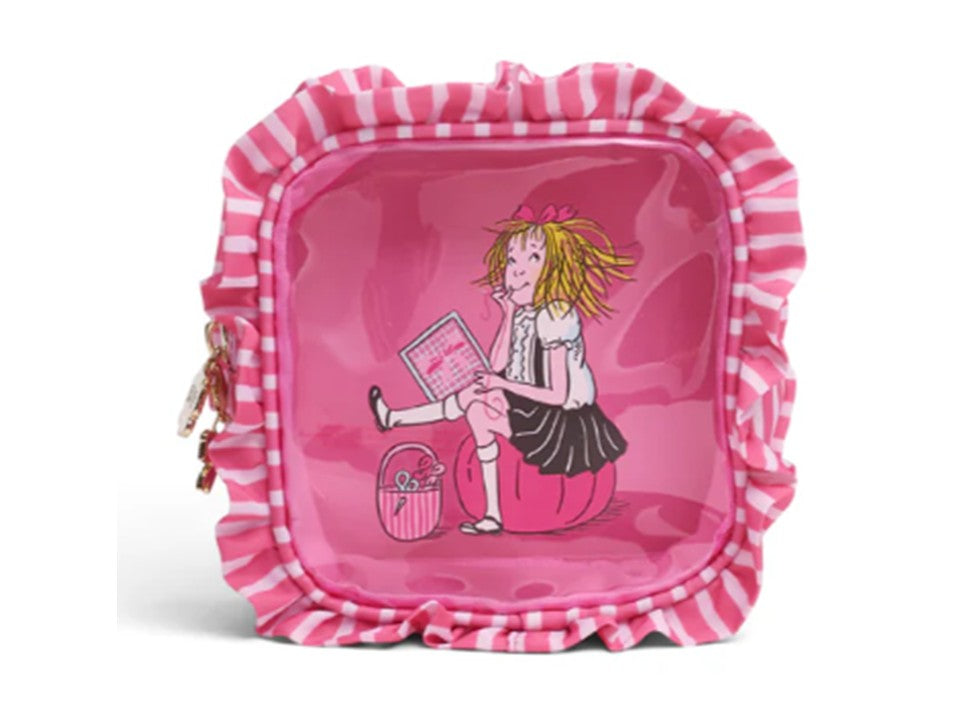 Eloise Stitching Small Ruffle Pink PVC Bag