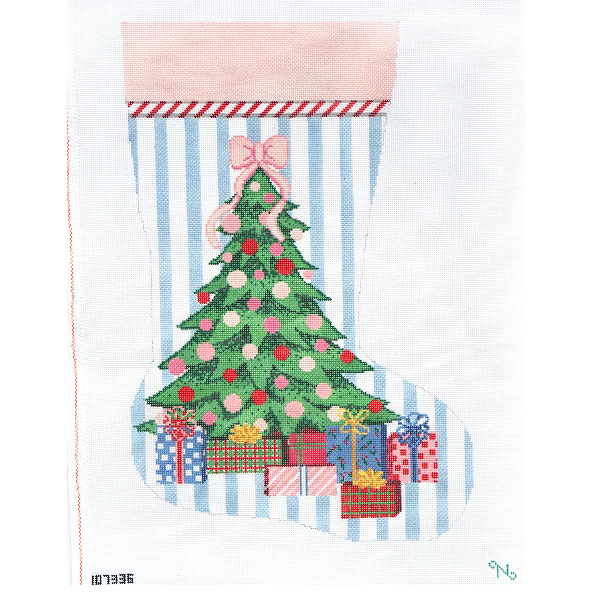 Pinstripe Holiday Stocking