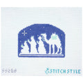 Blue and White Nativity Three Wise Men