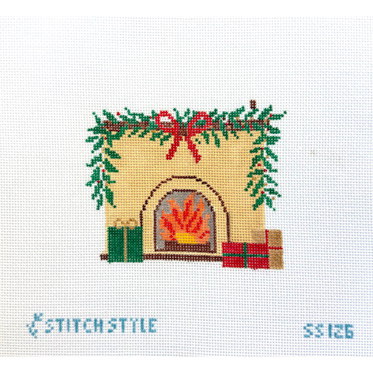 Holiday Fireplace with Stitch Guide