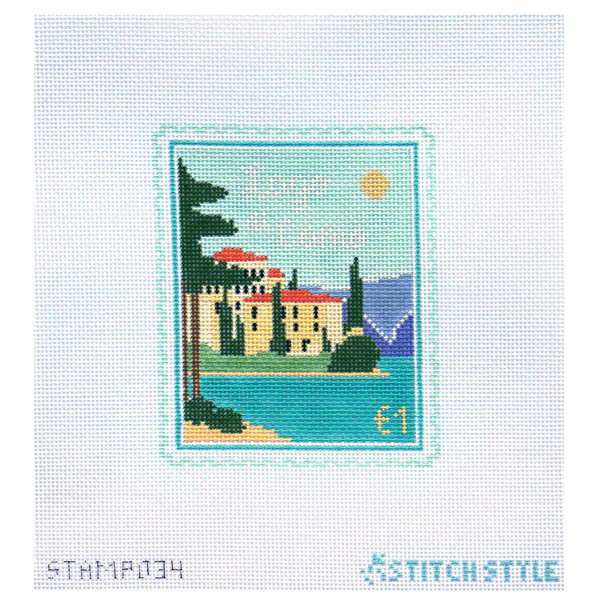 Lake Como Travel Stamp