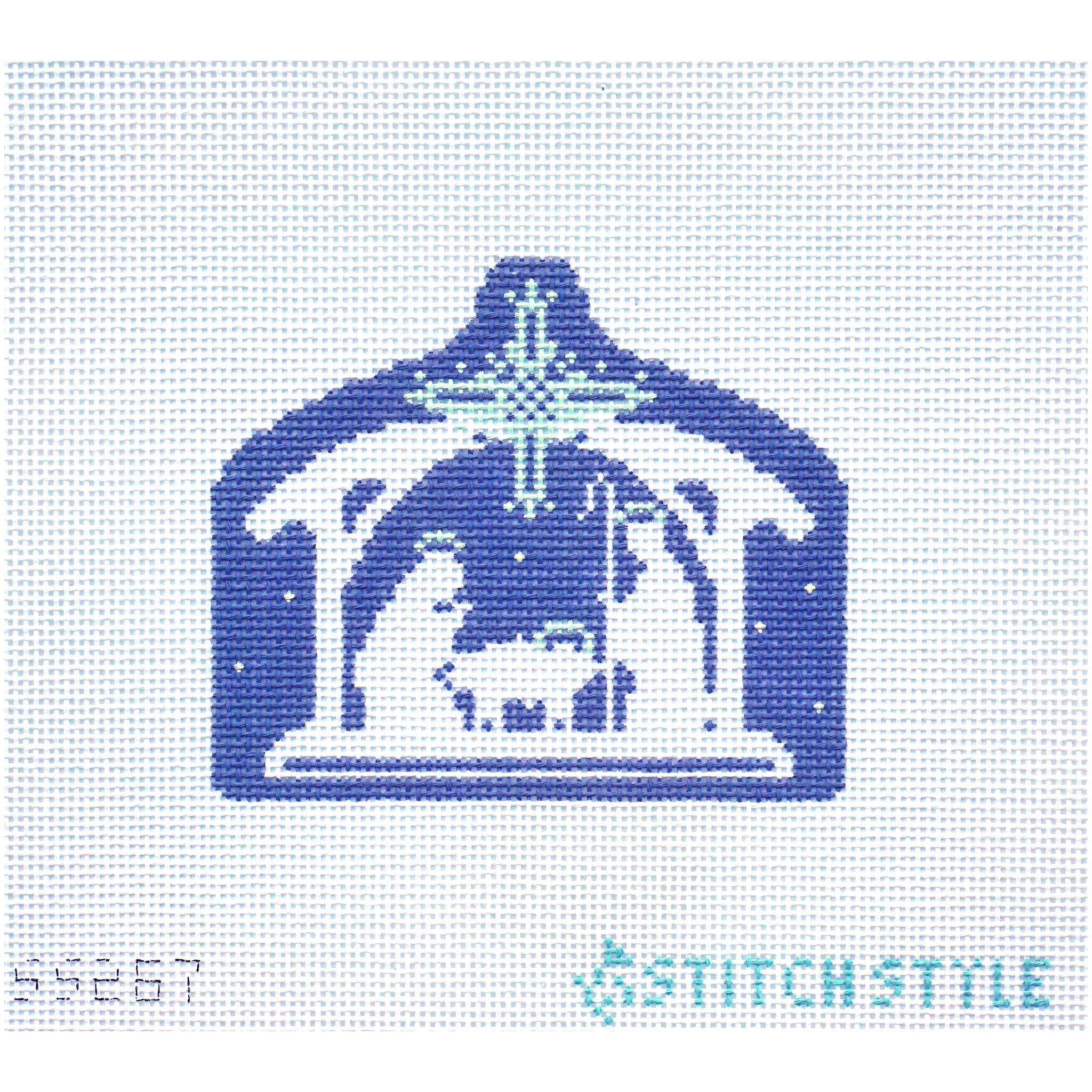 Blue & White Nativity Stable