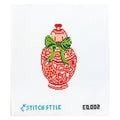 Red Ginger Jar with Green Bow