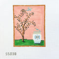 Chinoiserie Silk Screen - Pink with Stitch Guide
