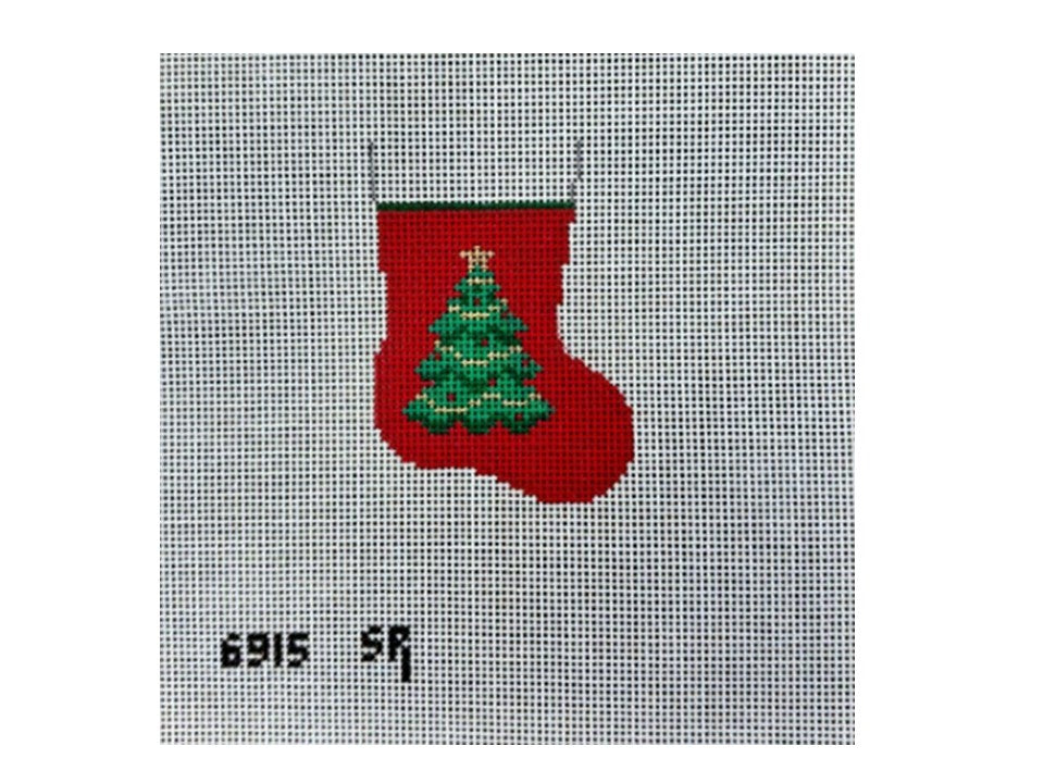 Mini Christmas tree stocking ornament