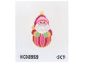 Striped Santa Printed Ornament