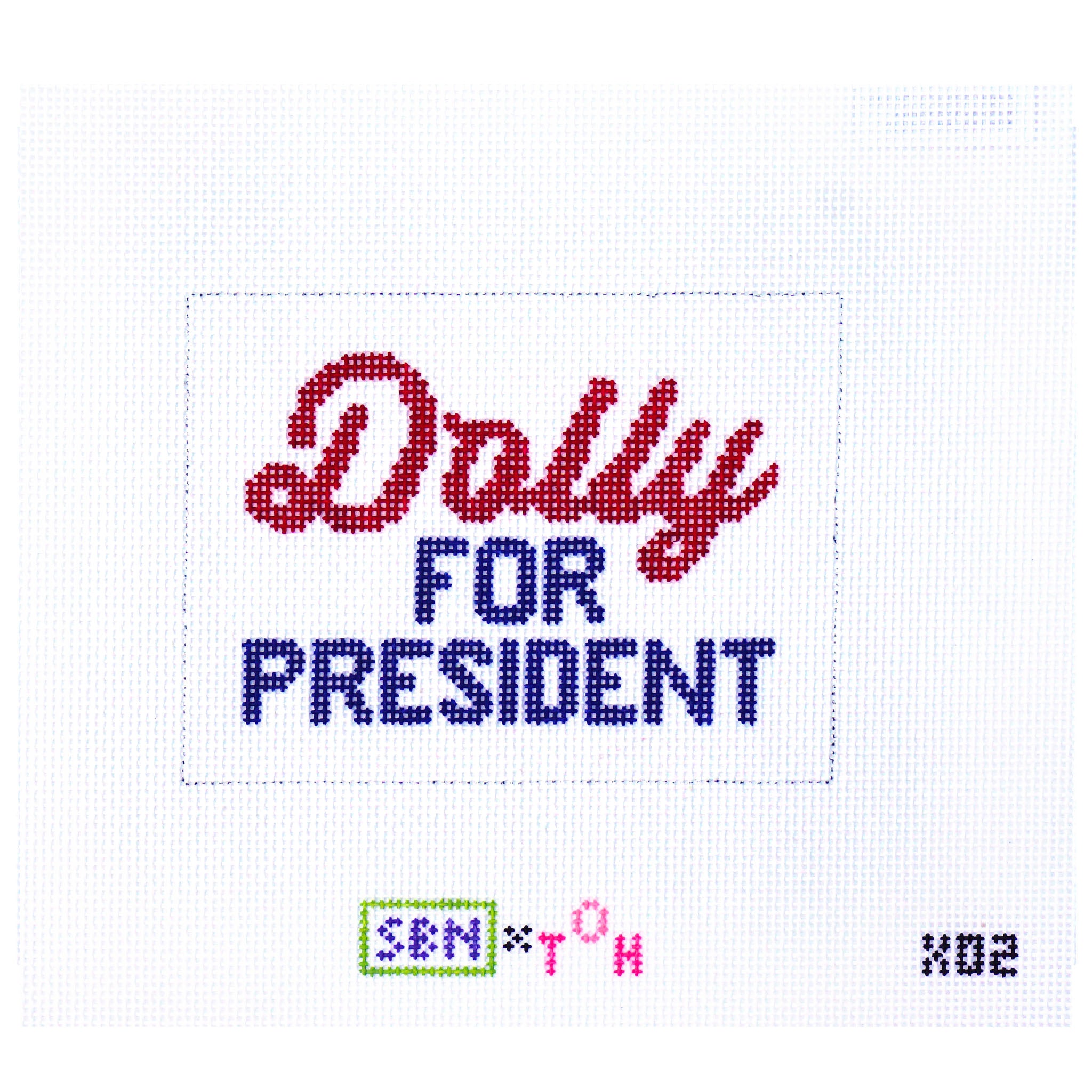 Dolly for President (red, white, blue)