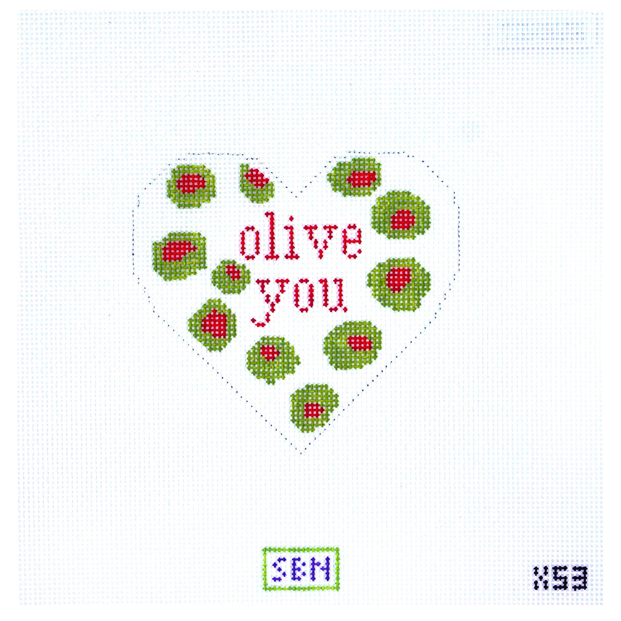 Olive You Heart Ornament
