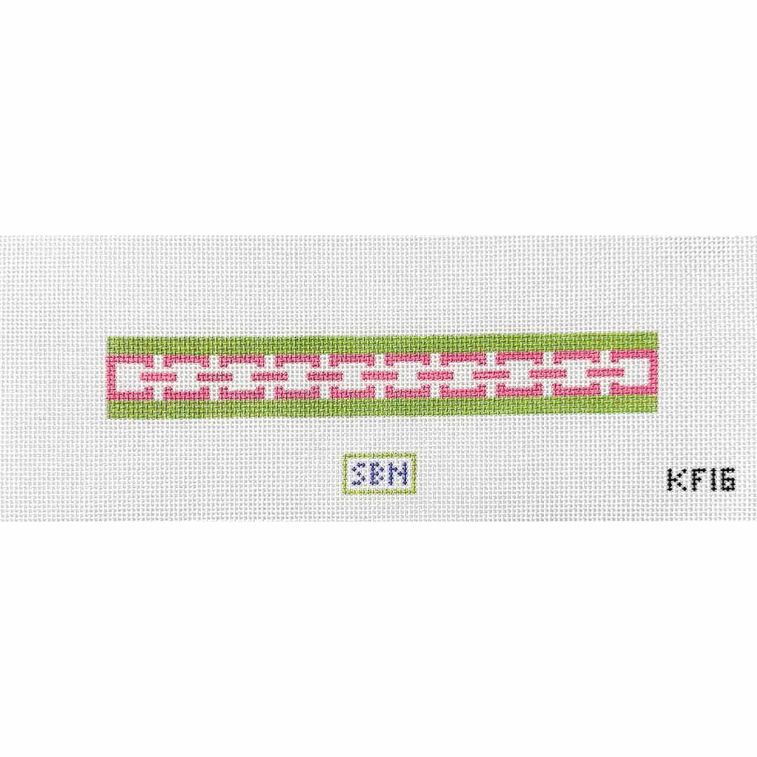 Geometric Key Fob - Pink & Green