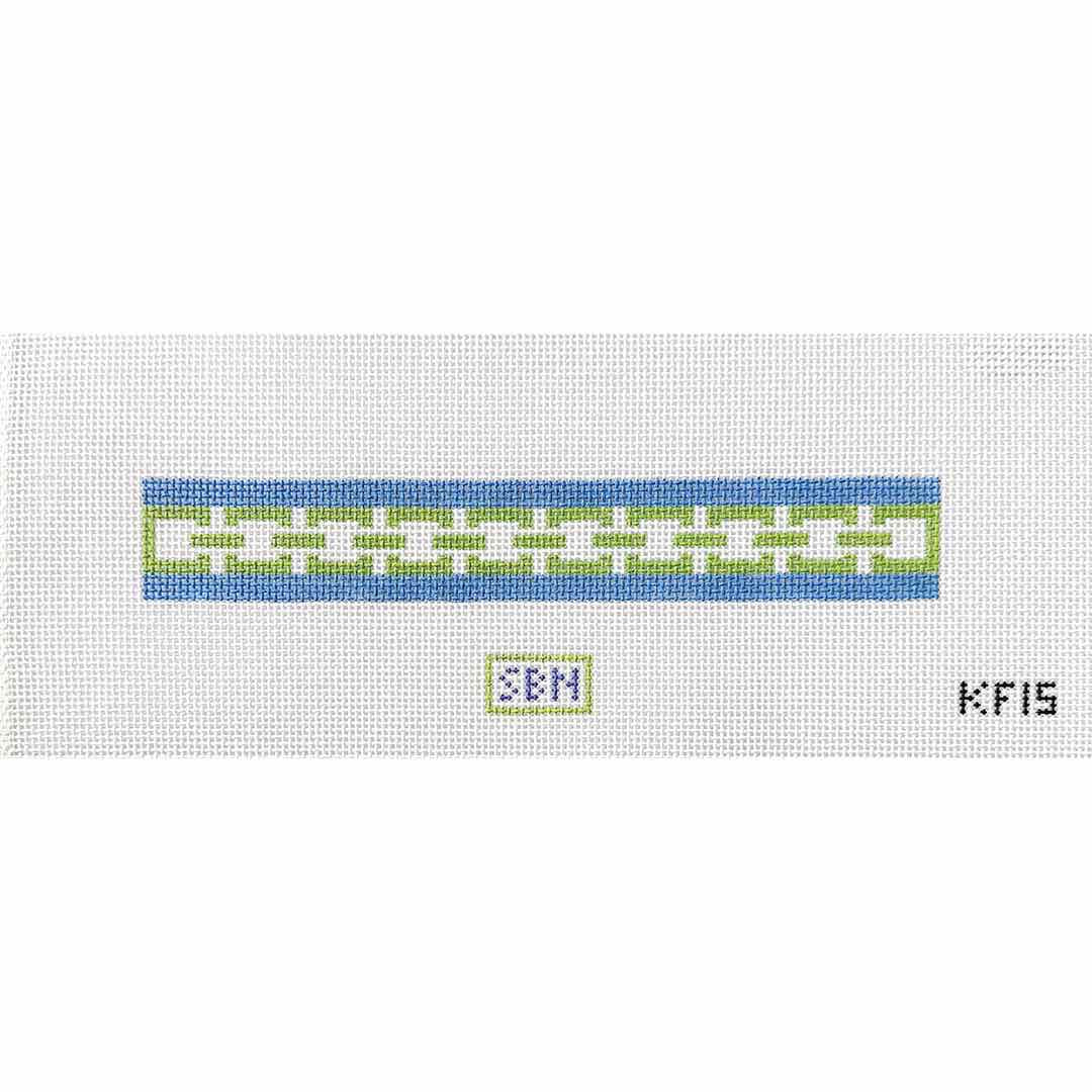 Geometric Key Fob - Green & Blue