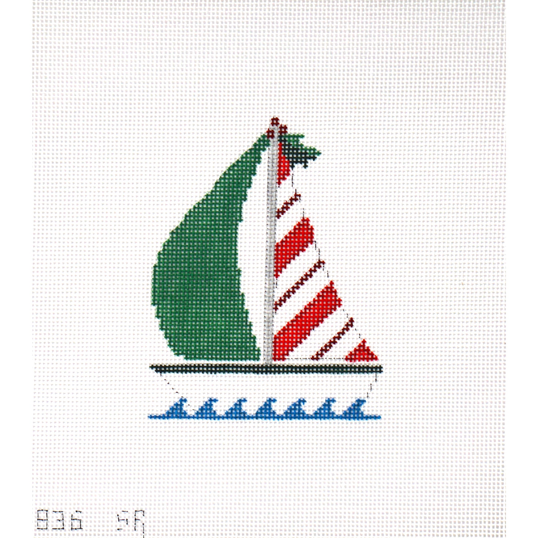 Candy Cane Sailboat