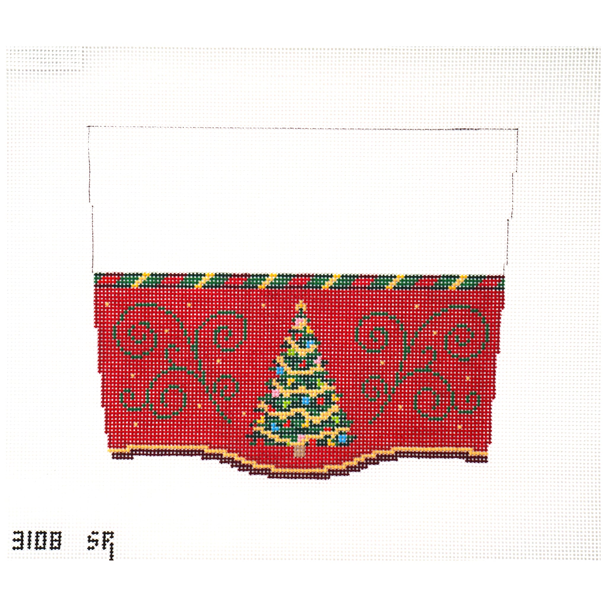 Stocking Cuff, Christmas Tree
