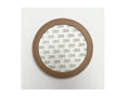 Round Self Finsihing Leather Coaster - Tan