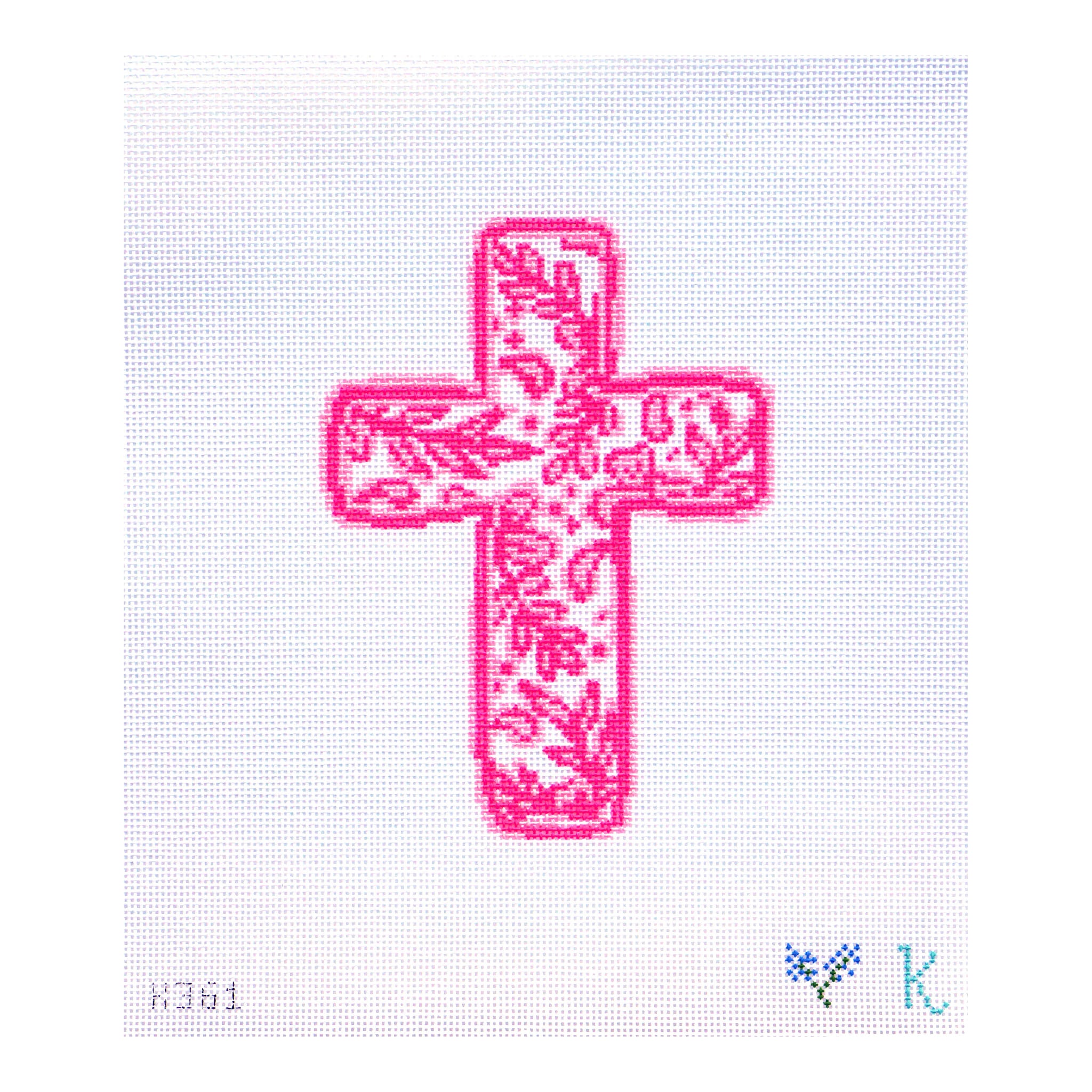 Chinoiserie Cross - Pink