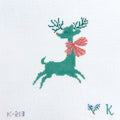 Teal Reindeeer with Bow