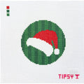 Santa Hat with Pink Stripes