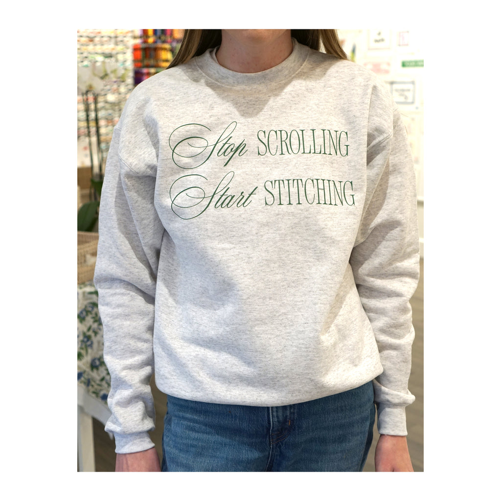 Stop Scrolling Start Stitching Sweatshirt