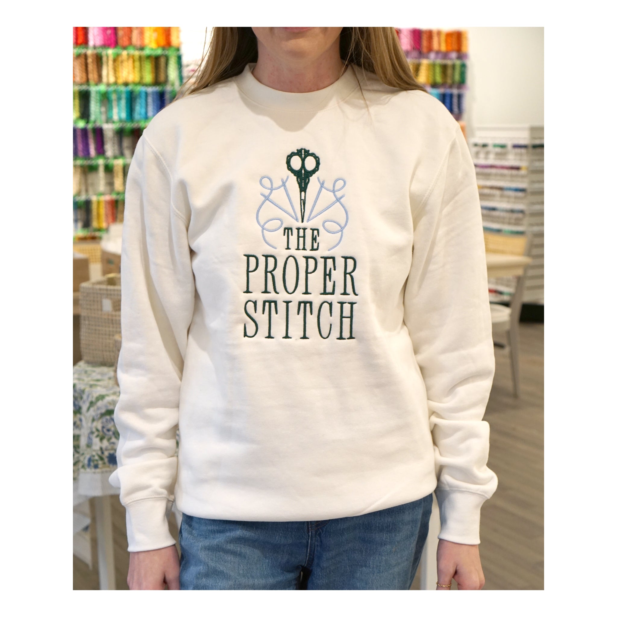 The Proper Stitch Embroidered Sweathsirt