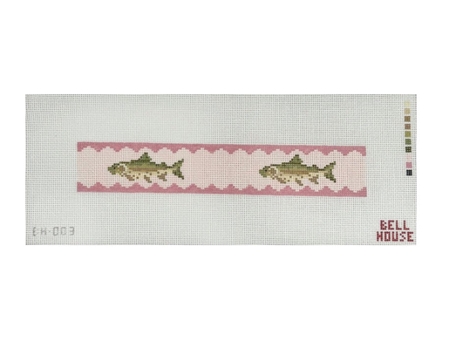 Brown Trout Key Fob Pink