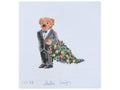 Tuxedo Bear Dragging Tree
