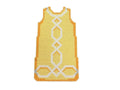 Yellow Lattice Mini Shift Dress